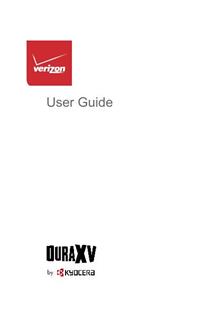 Kyocera Dura XV LTE Printed Manual