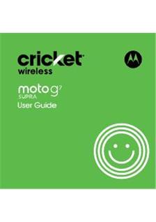 Motorola G7 Supra Printed Manual