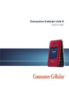 Consumer Cellular Link II Flip manual. Smartphone Instructions.