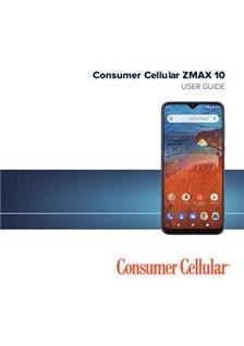Consumer Cellular ZMax 10 manual. Smartphone Instructions.