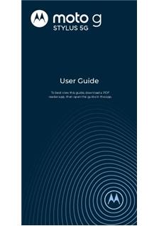 Motorola G Stylus 5g manual. Smartphone Instructions.