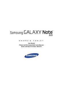 Samsung Galaxy Note 8.0 manual. Smartphone Instructions.