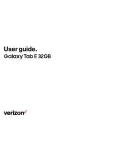 Samsung Galaxy Tab E manual. Smartphone Instructions.